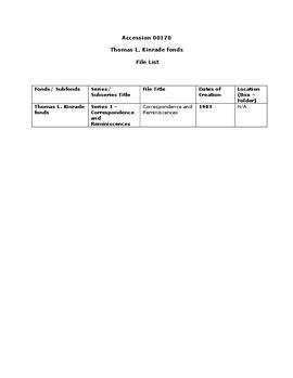 Thomas L. Kinrade fonds